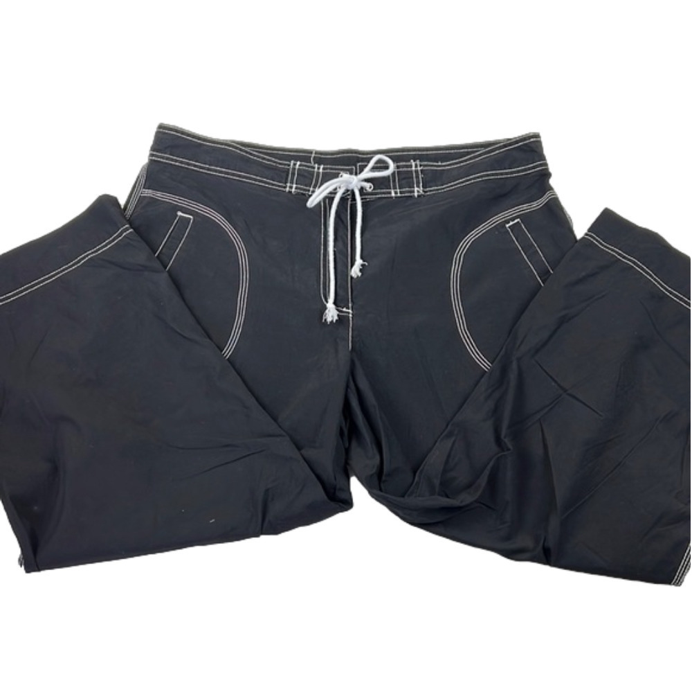 Denver Hayes  y2k black casual pants with white stitching
